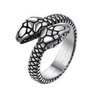 18k Snake Ring Toi Et Moi Luxurious Gold